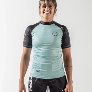 Rashguard Kingz Born To Rule Women´s Short Sleeve- Verde Azulado